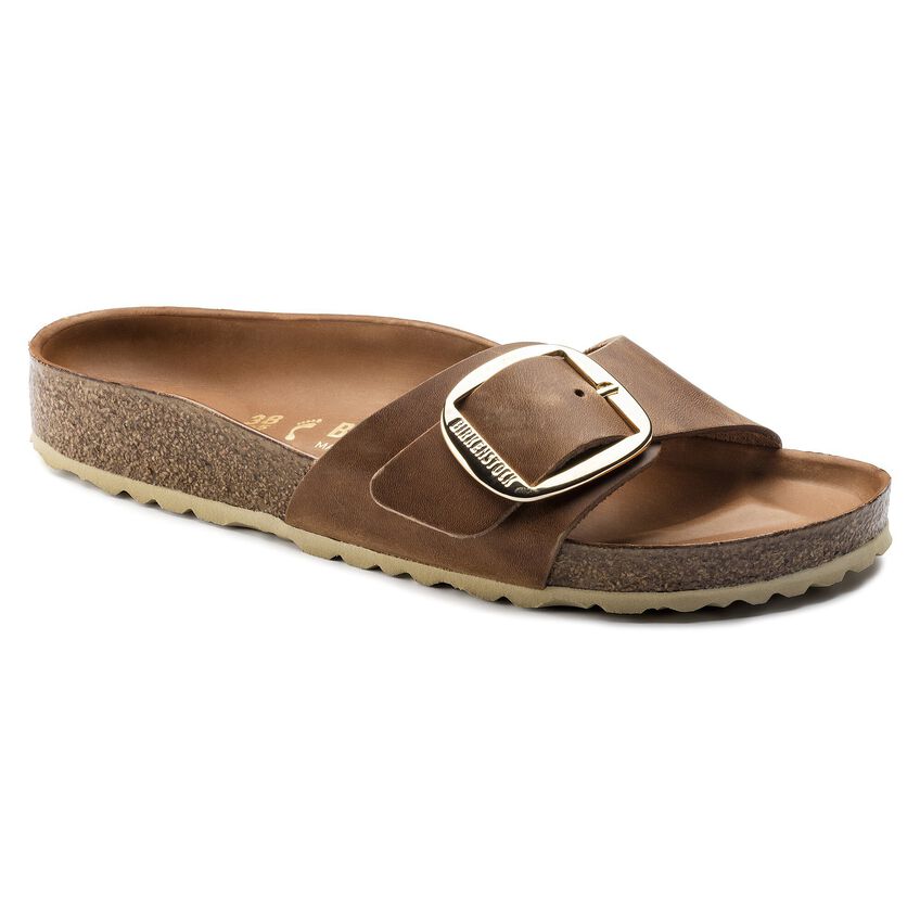 Birkenstock-Women-Madrid Big Buckle- Cognac