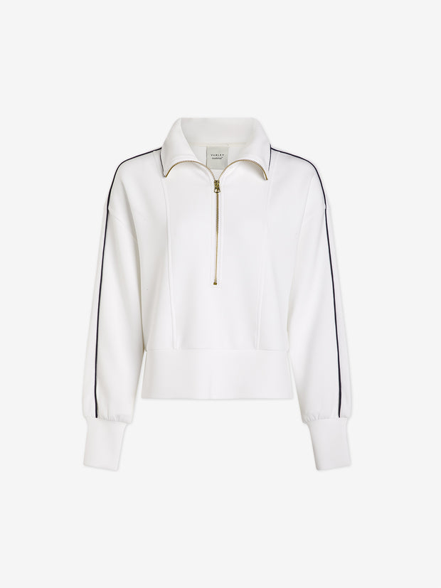 Varley | Davenport 1/2 Zip | White