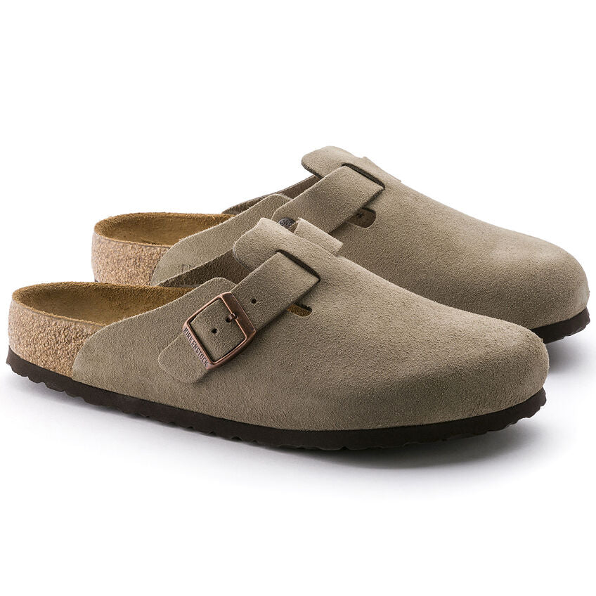 Birkenstock-Boston-Taupe Suede