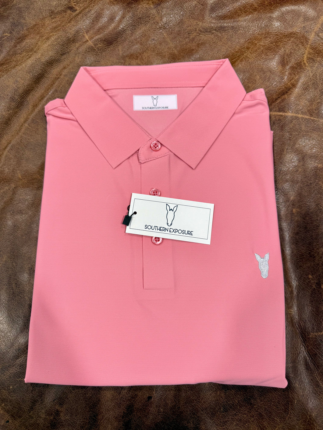 Southern Exposure | Seamless Sport Polo | Salmon Pink