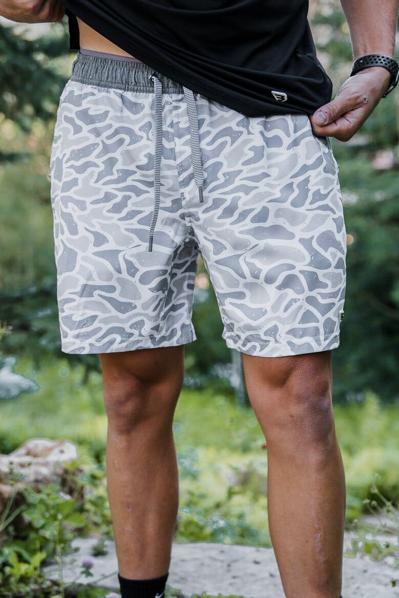 Burlebo | Athletic Shorts | White Camo