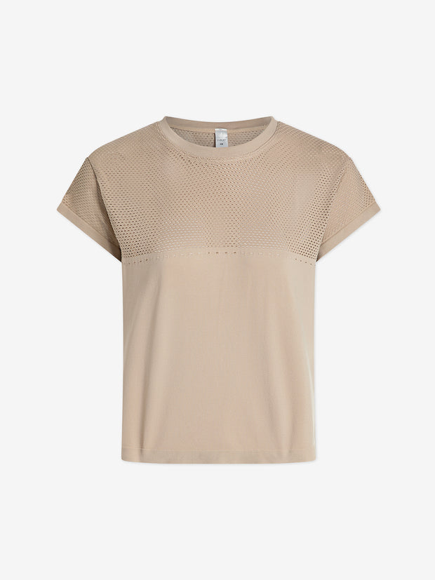 Varley | Calloway Boxy Tee | Cashmere Stone