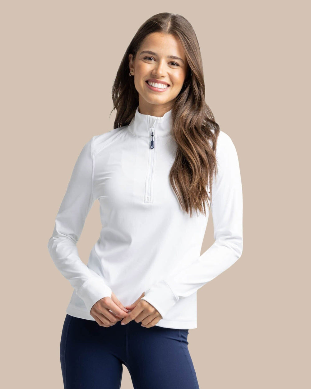 Southern Tide-Women's Runaround 1/4 Zip-White